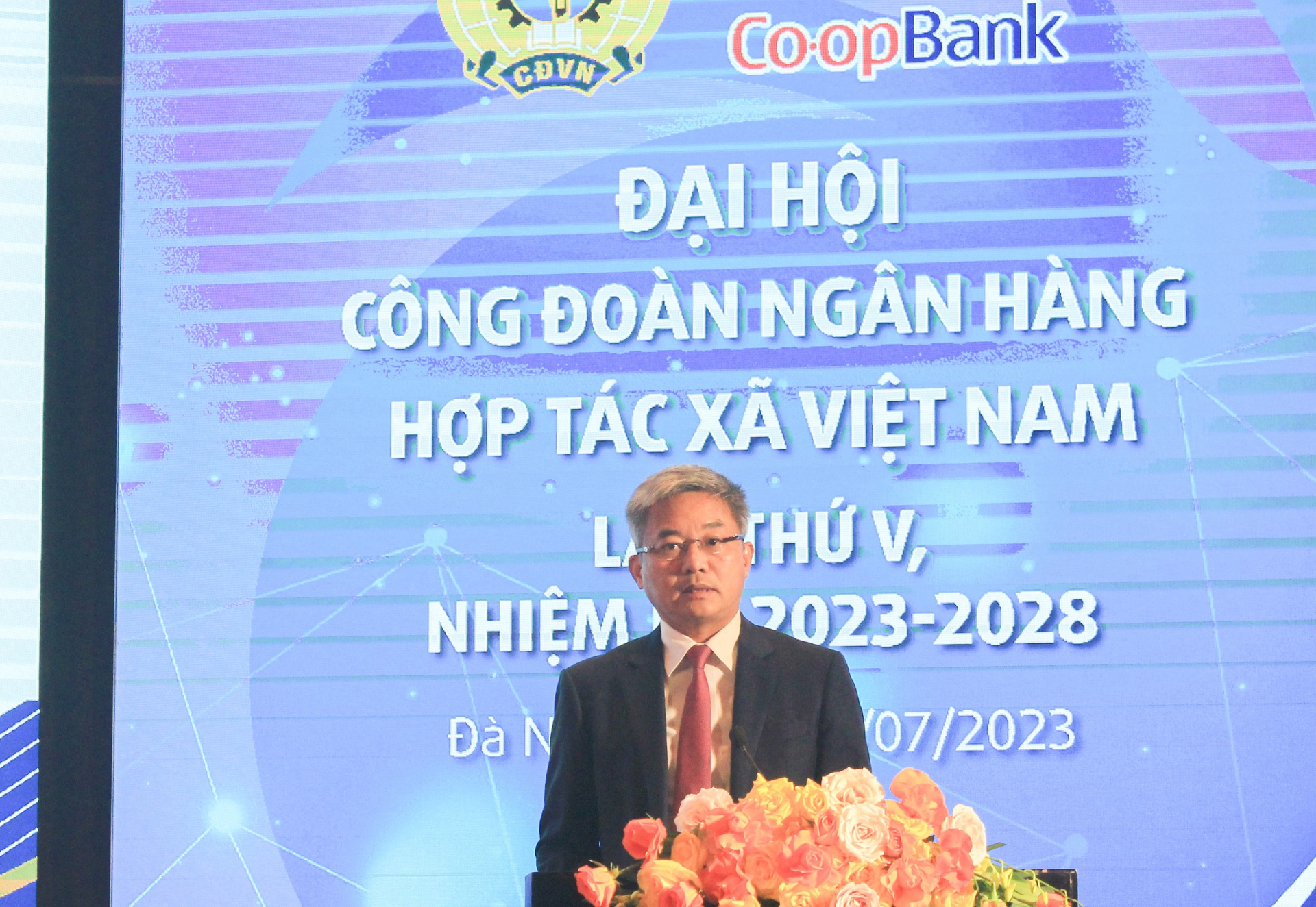 Ông Nguyễn Quốc Cường, Chủ tịch HĐQT Co-opBank phát biểu chỉ đạo tại Đại hội.