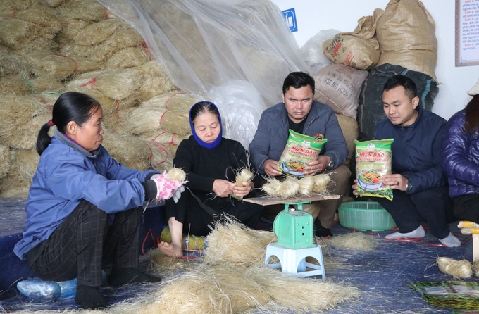 The vermicelli product of Quy Mong Township (Tran Yen District, Yen Bai Province) has built a brand through collective intellectual property certification.  Photo: Thanh Tien.