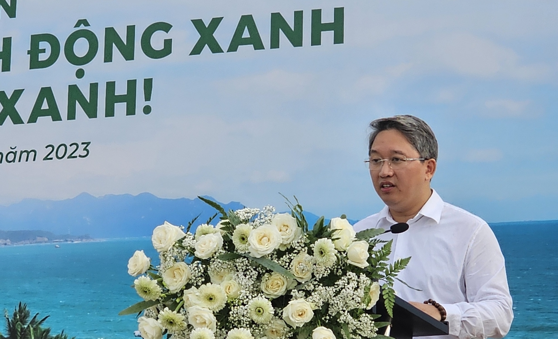 Khanh Hoa Provincial Party Committee Secretary Nguyen Hai Ninh said that Khanh Hoa province will aim to become a 'green destination' on the world tourism map. Photo: KS.
