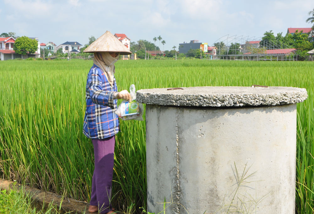 Ngành nông nghiệp Thái Nguyên đã tuyên truyền, tập huấn và khuyến khích người dân sử dụng phân bón, thuốc bảo vệ thực vật đúng danh mục, liều lượng và thời gian cách ly. Ảnh: TL.