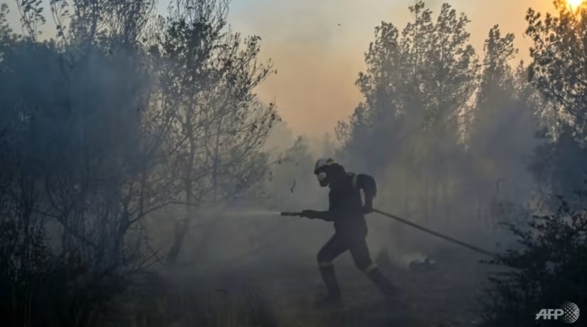 Firefighters were battling blazes in Greece. Photo: AFP/Louisa Gouliamaki