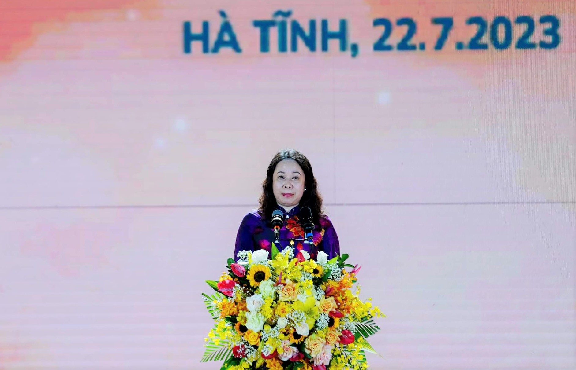 Phó Chủ tịch nước Võ Thị Ánh Xuân phát biểu tại buổi lễ.