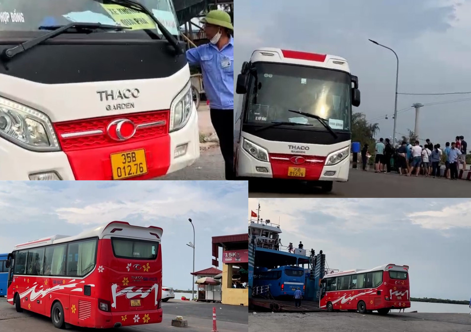 Xe 'không qua phà' được 'phù phép' thành xe qua phà. Ảnh: HK.