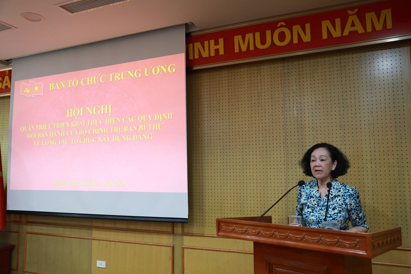 Đồng chí Trương Thị Mai phát biểu kết luận Hội nghị.
