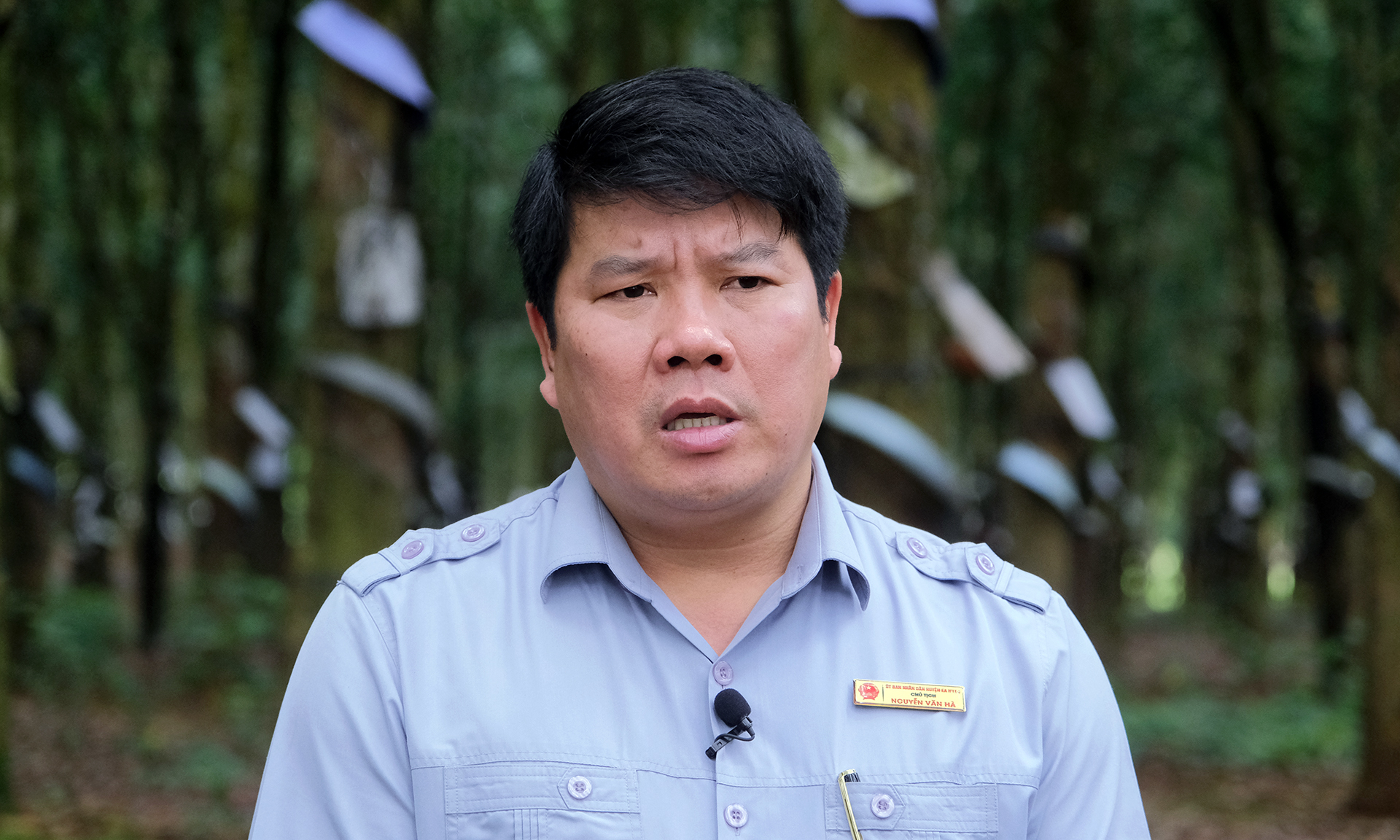 Chủ tịch UBND huyện Ea H'leo Nguyễn Văn Hà trả lời phỏng vấn Báo Nông nghiệp Việt Nam. Ảnh: Bảo Thắng.