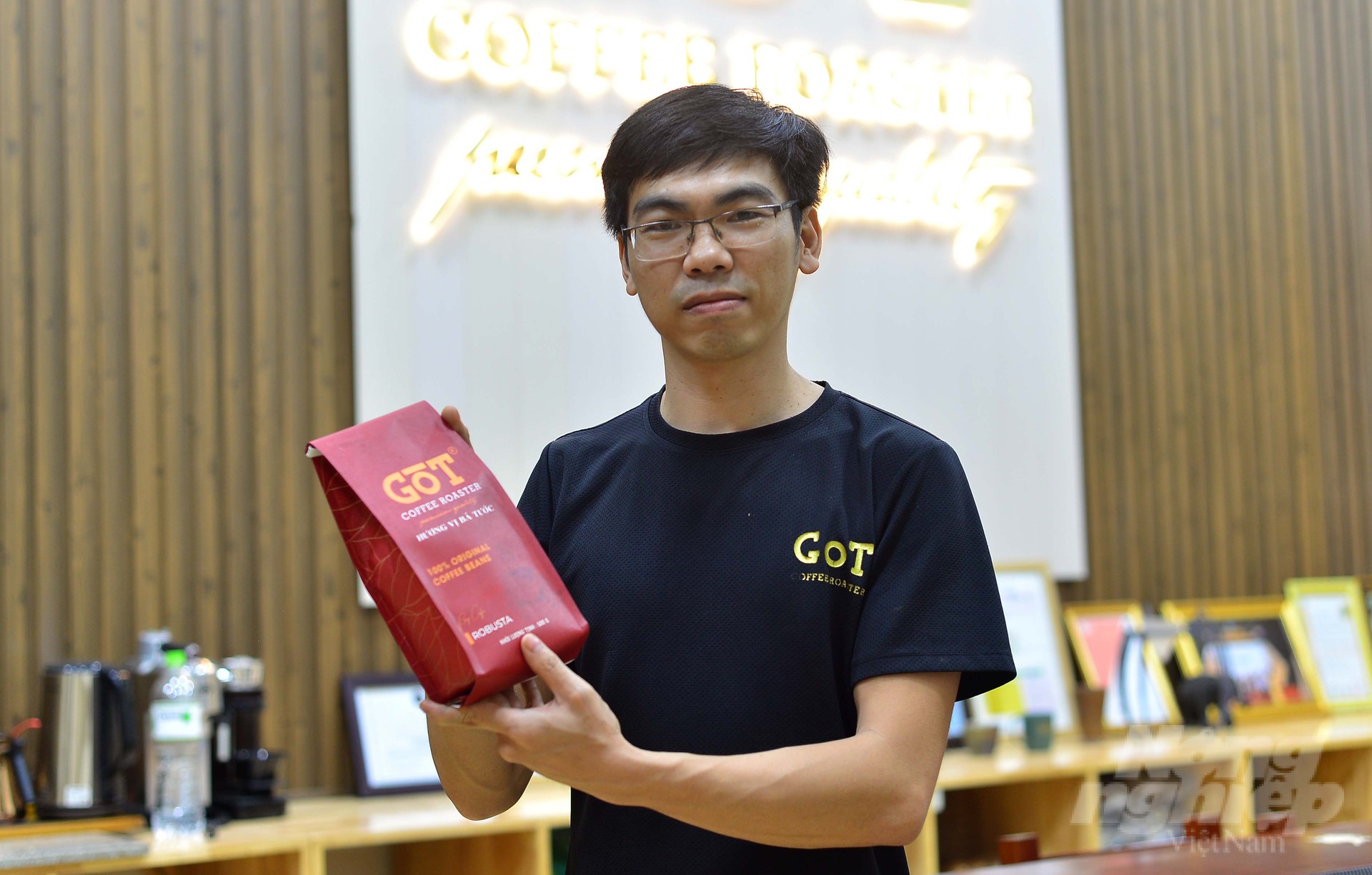 Nguyen Phuc Nong Co., Ltd. (a coffee production unit with the Got Coffee brand, located in Loc Thanh commune, Bao Lam district, Lam Dong) builds an organic coffee area and implements a modern processing process to ensure product quality. Photo: Minh Hau.