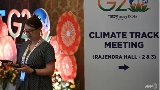 Environment ministers from G20 nations meeting in India on Friday raced against time to reach a last-minute consensus on the most contentious issues to redress the global climate crisis. Photo: AFP/R.Satish BABU