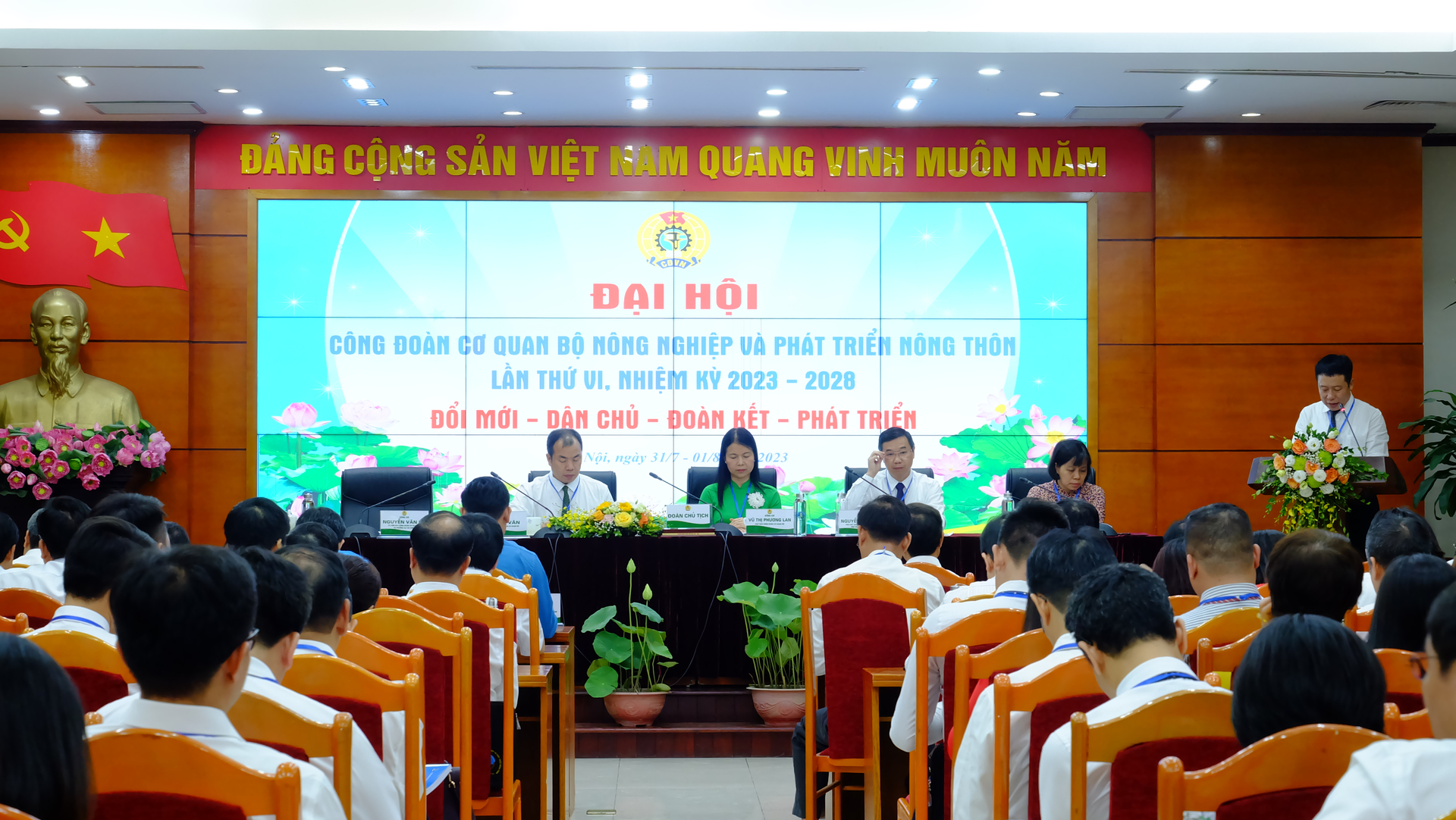 Đại hội Công đoàn Cơ quan Bộ NN-PTNT lần thứ VI, nhiệm kỳ 2023 - 2028 diễn ra từ 31/7-1/8/2023. Ảnh: Nguyễn Thanh Tùng.