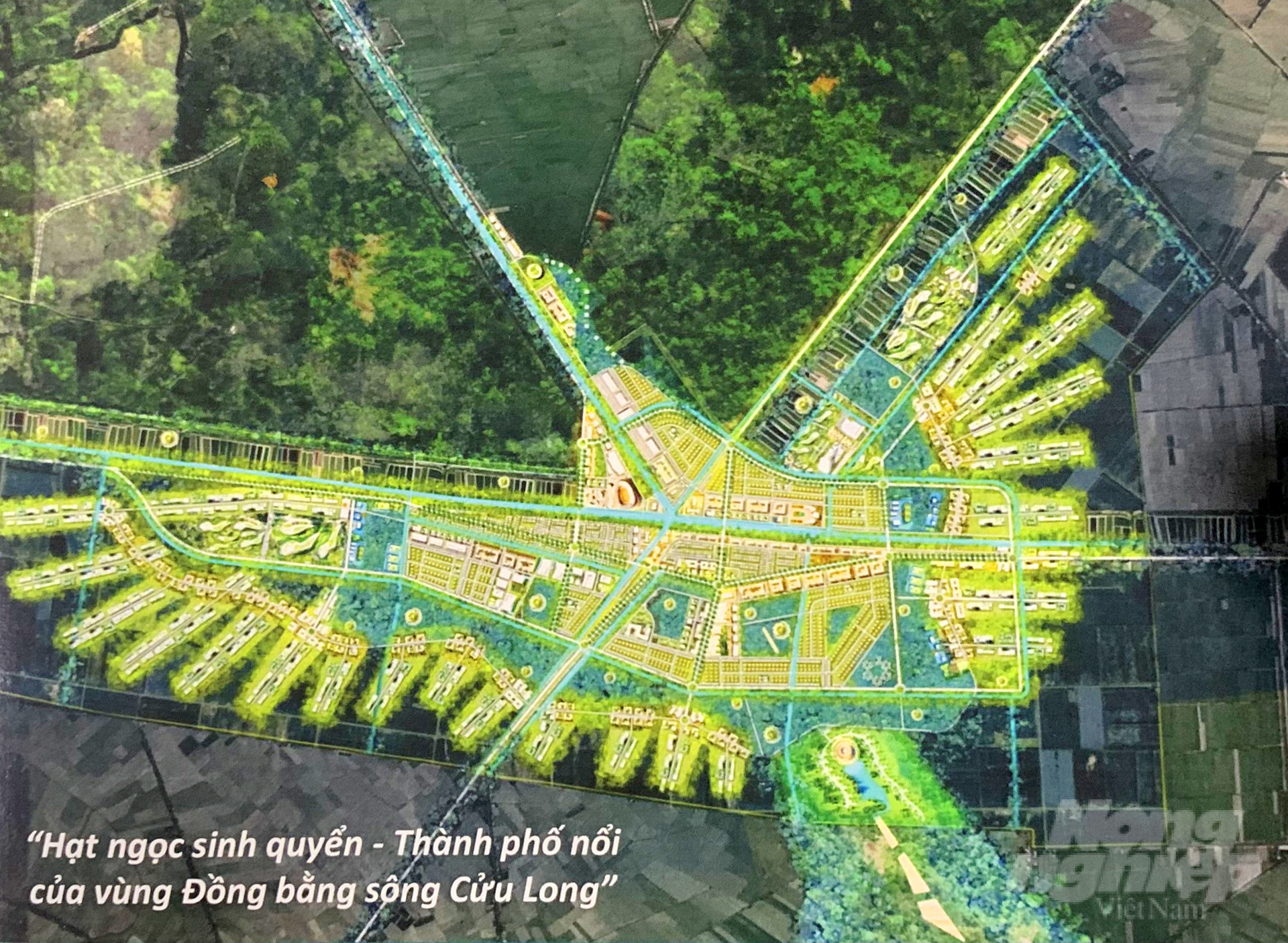 Tam Nông định hướng chiến lược phát triển thị trấn Tràm Chim, trở thành 'Hạt ngọc sinh quyển - thành phố nổi của vùng ĐBSCL'. Ảnh: Lê Hoàng Vũ.