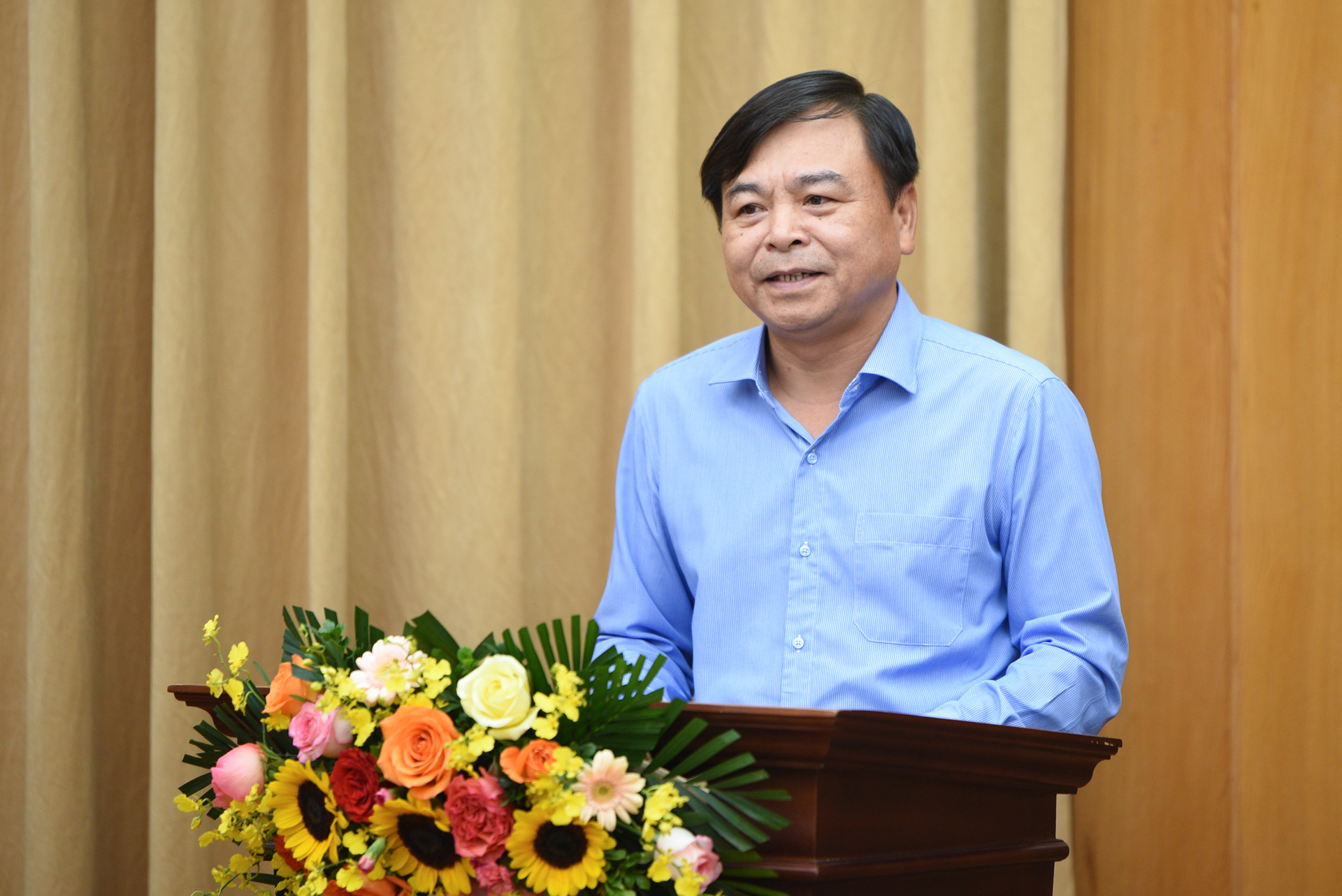 Thứ trưởng Bộ NN-PTNT Nguyễn Hoàng Hiệp nói chương trình phối hợp với Bộ Quốc phòng có ý nghĩa rất lớn. Ảnh: Tùng Đinh.