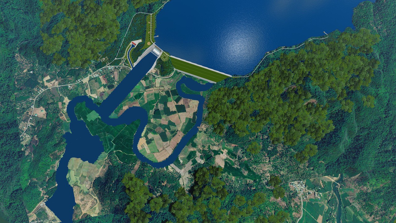 Mô hình hồ La Ngà 3 được xây dựng. Ảnh: Ban Quản lý Đầu tư xây dựng Thủy lợi 7 (Bộ NN-PTNT).