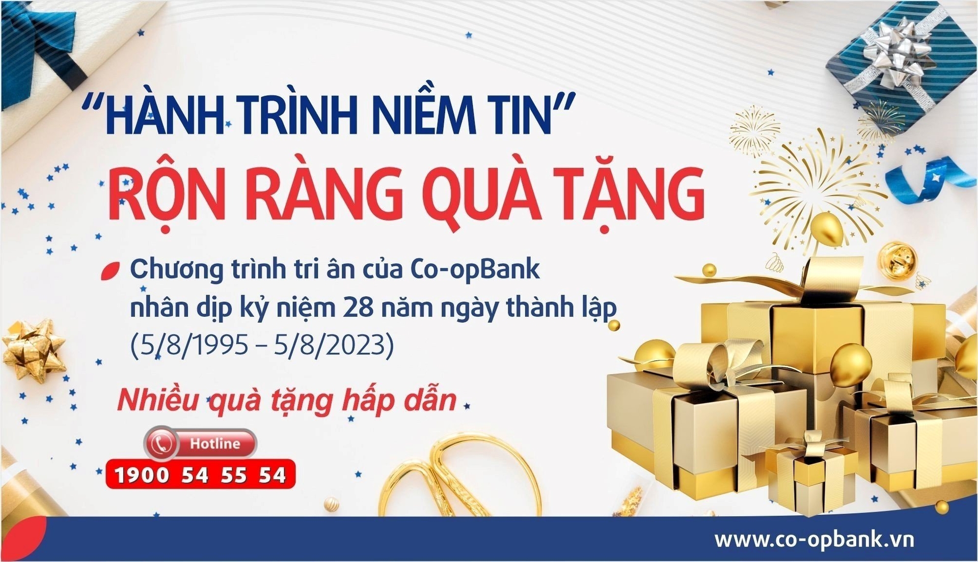 Co-opBank triển khai chương trình khuyến mại mang tên 'Hành trình niềm tin' với rất nhiều ưu đãi hấp dẫn dành tặng cho các khách hàng. Ảnh: Co-opBank