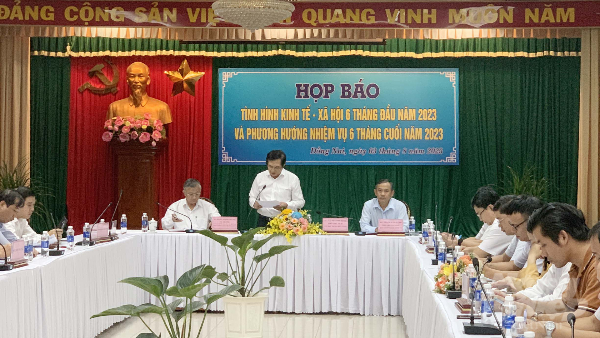 Quang cảnh buổi họp báo. Ảnh: Lê Bình.