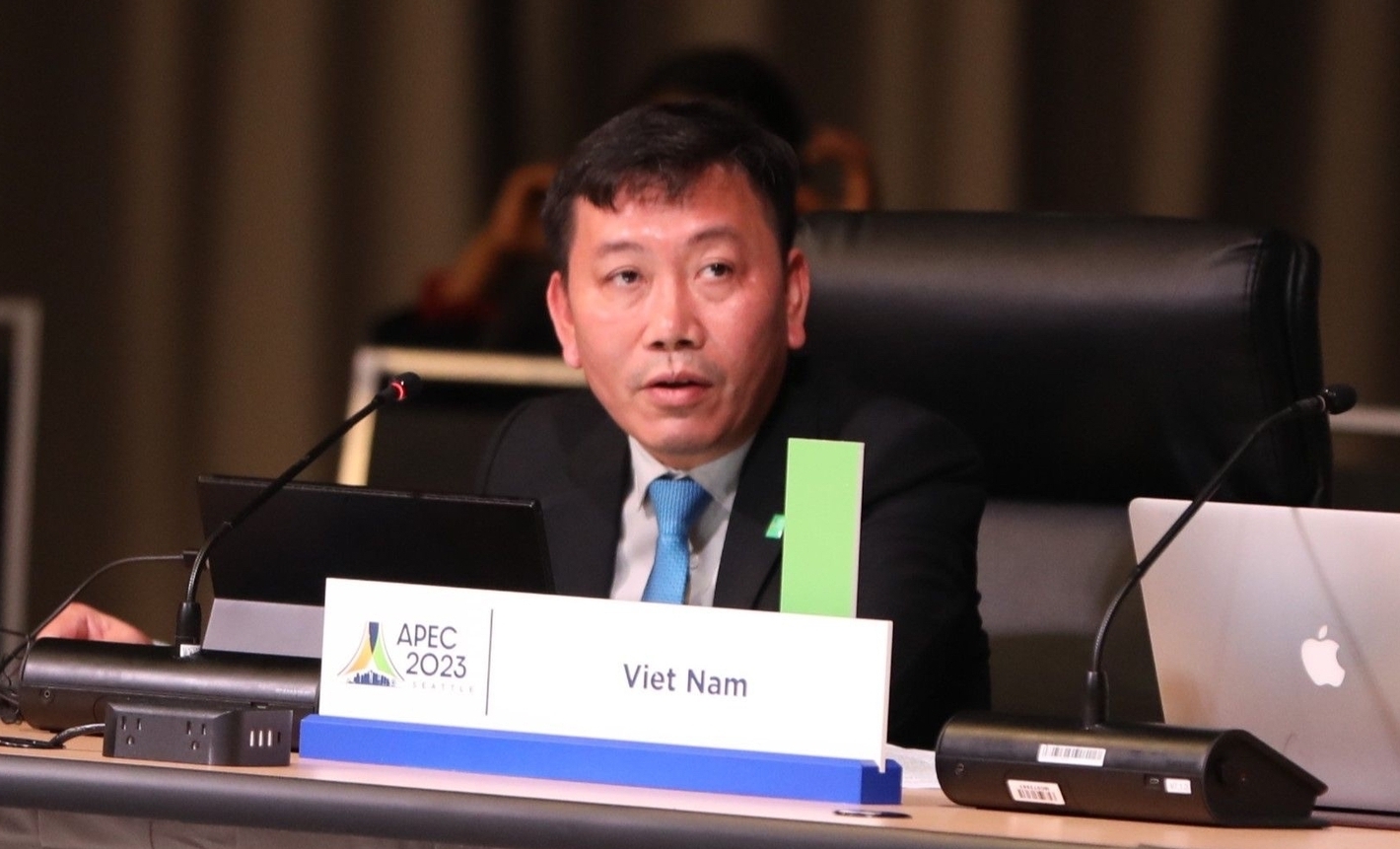TS Nguyễn Đỗ Anh Tuấn, Vụ trưởng Vụ Hợp tác quốc tế thay mặt Bộ NN-PTNT phát biểu tại Hội nghị.