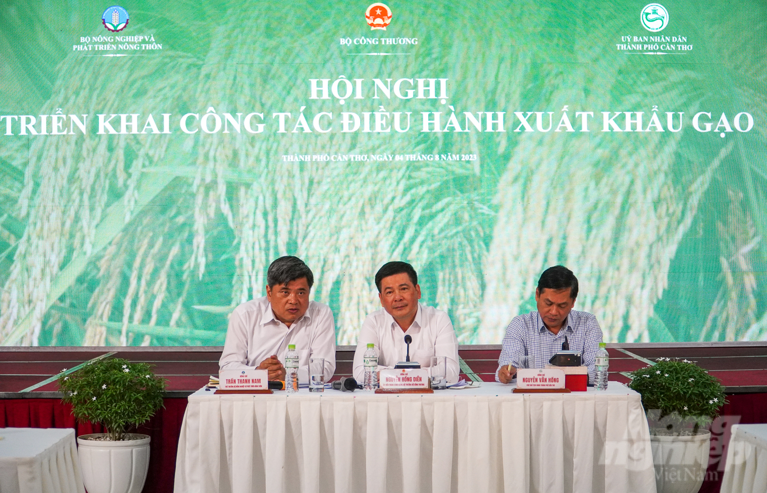 Hội nghị triển khai công tác điều hành xuất khẩu gạo diễn ra ngày 4/8 tại TP Cần Thơ. Ảnh: Kim Anh.
