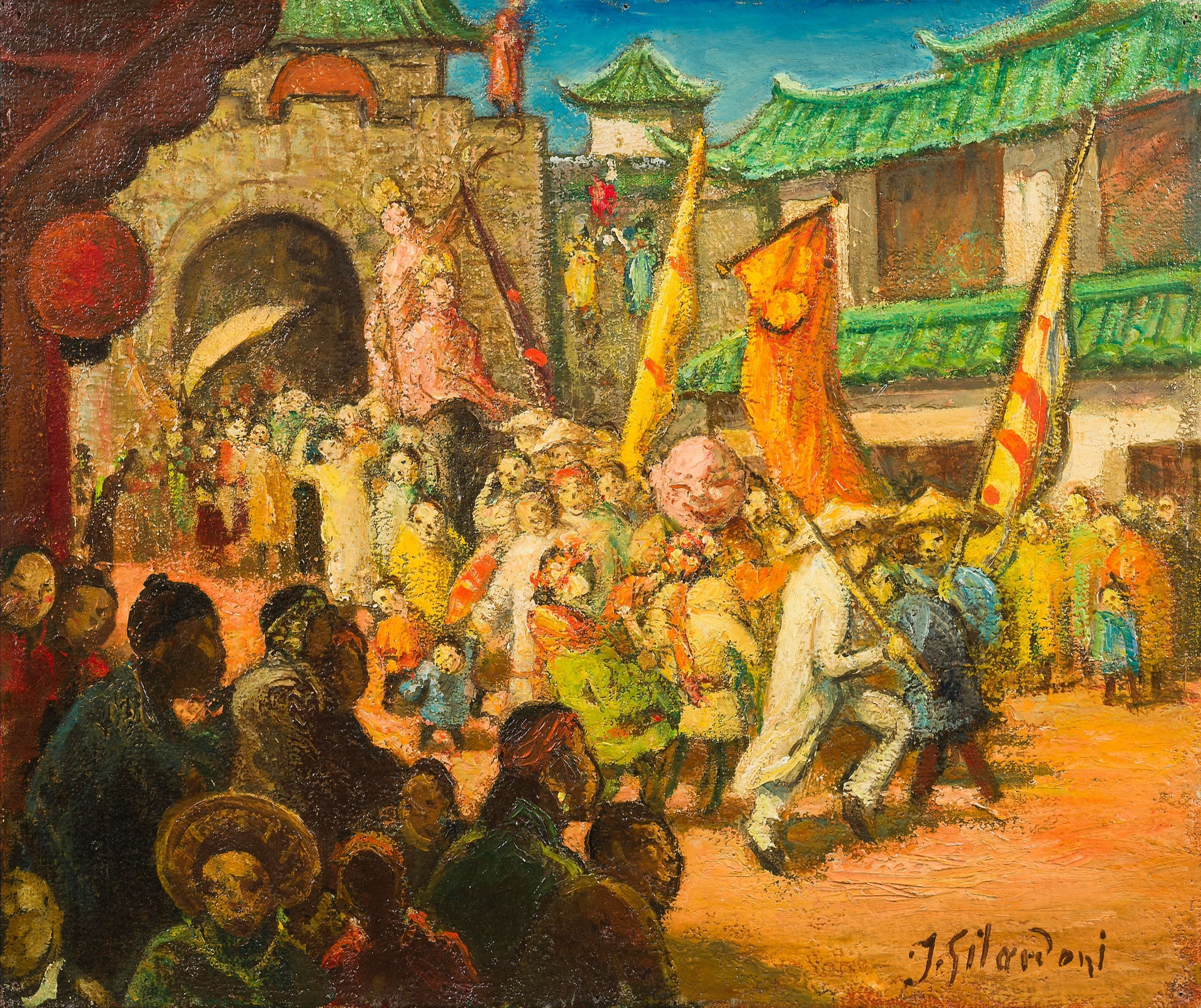 'Đám rước ở Chợ Lớn' của Joseph Gilardoni.