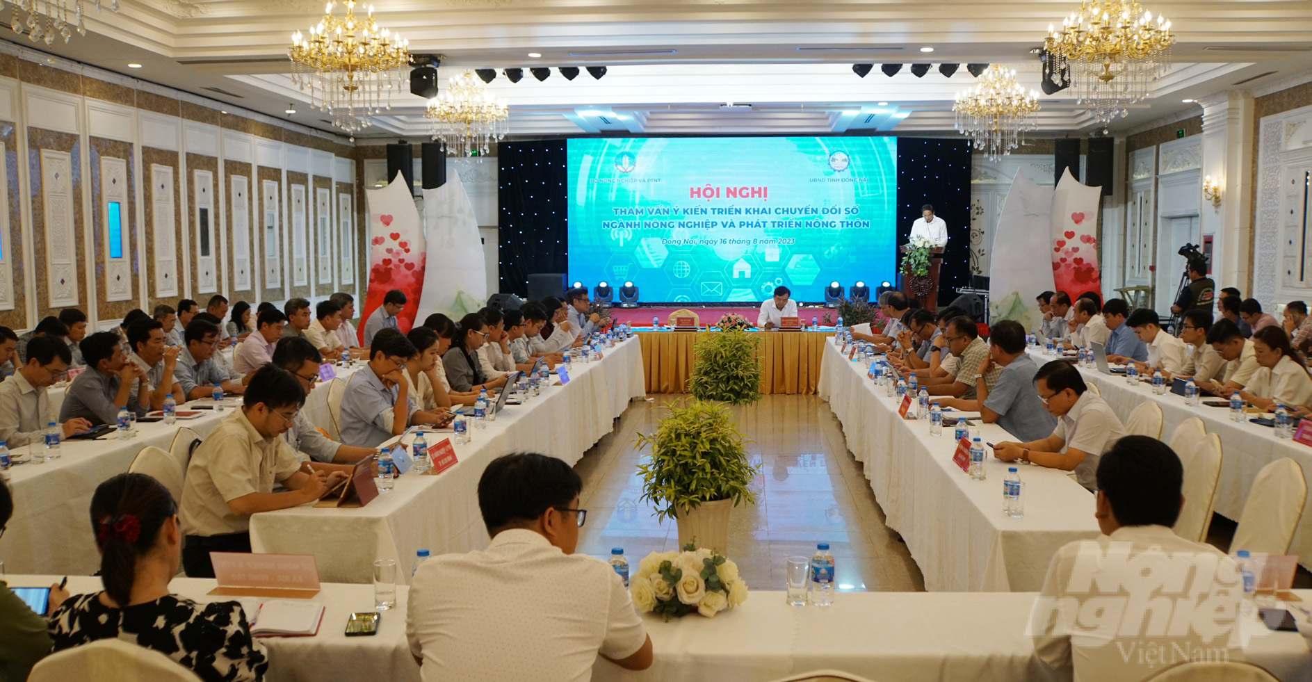 The view of the consultation conference on the implementation of a digital data platform on agriculture, a traceability platform. Photo: Le Binh.