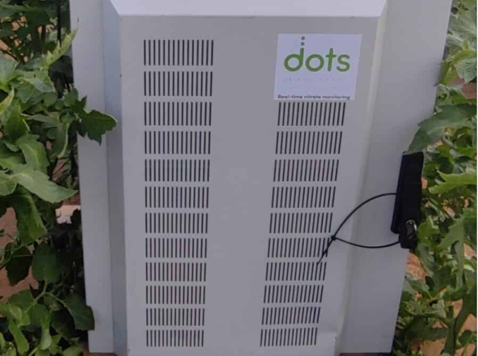 The DOTS solution enables real-time, continuous monitoring of fertilize levels in the soil, helping farms cut down on costs and application. Photo courtesy of DOTS.