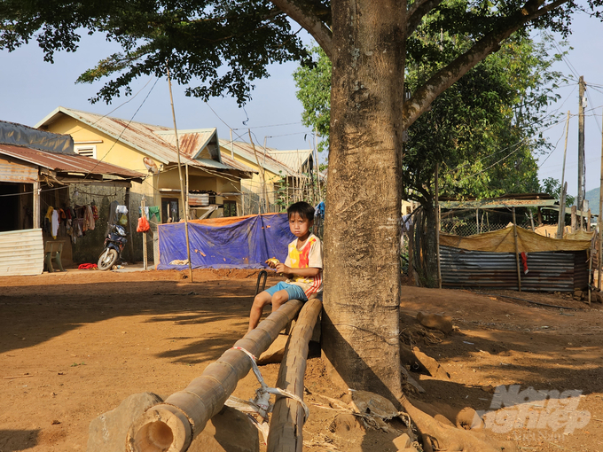 Trẻ em ở khu tái định cư Đắk P'lao. Ảnh: Phúc Lập. 