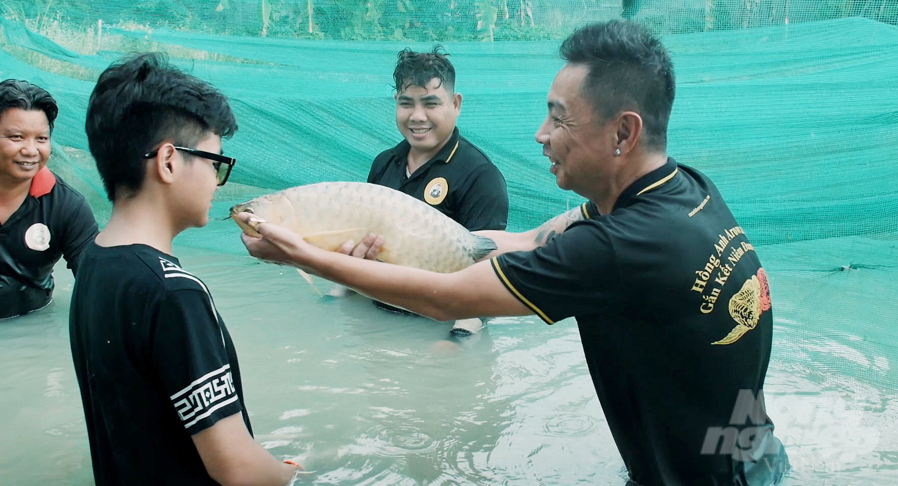 Anh Hoàng Mạnh Long hiện là người Việt Nam duy nhất đang thực hiện kĩ thuật bắt cá Rồng đẻ trứng, giảm phụ thuộc vào nhập cá từ nước ngoài. Ảnh: Lê Bình.