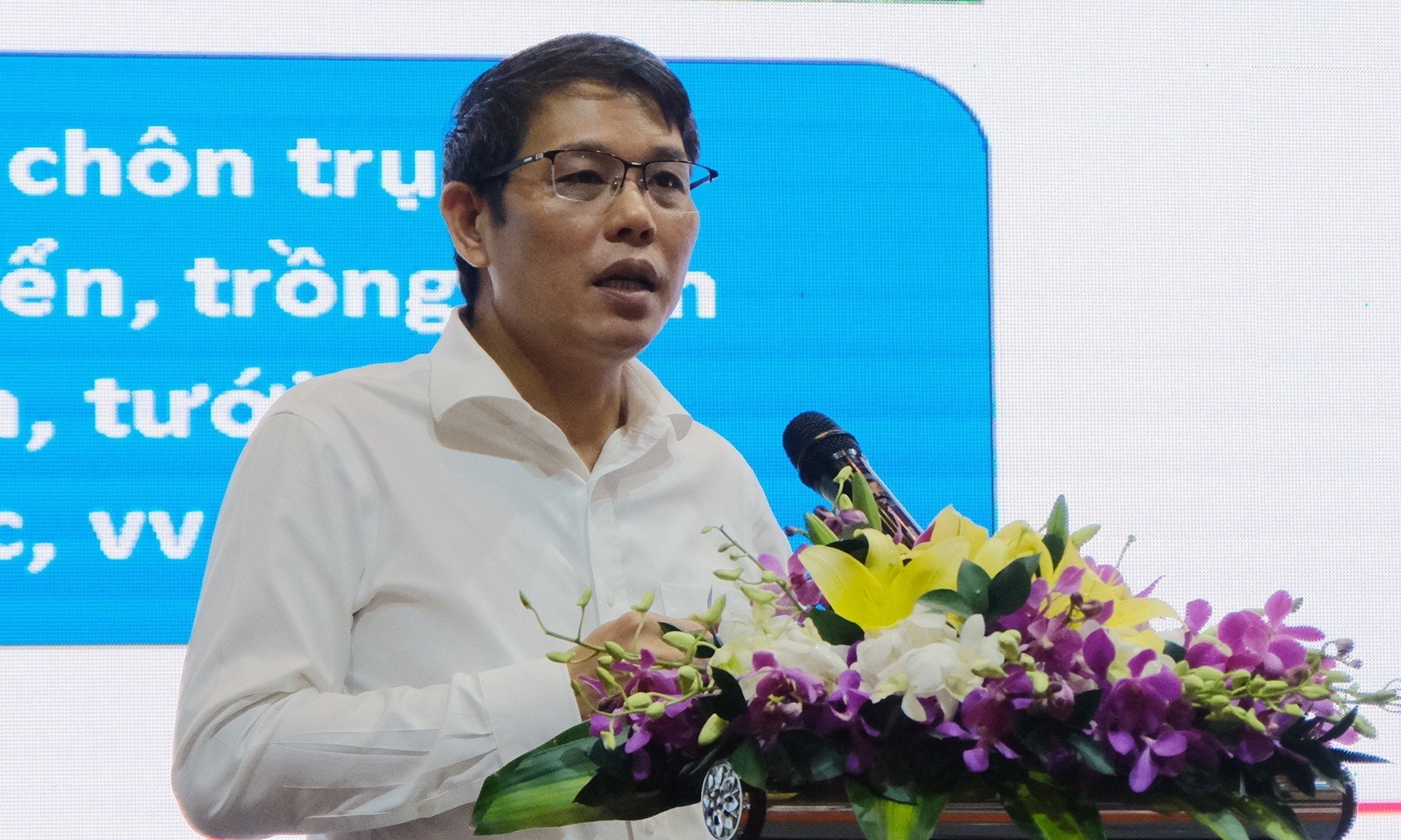 Mr. Vu Tan Phuong, consultant to the Agricultural NDC Project. Photo: Bao Thang.