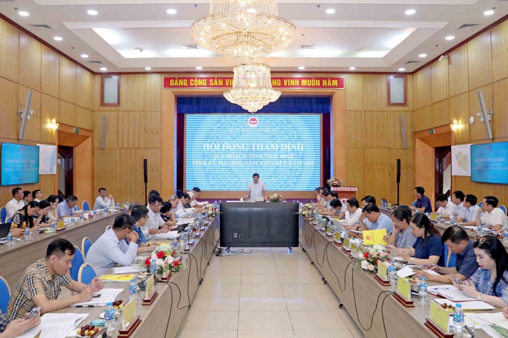 Hội nghị Thẩm định quy hoạch tỉnh Thái Bình thời kỳ 2021-2030. Ảnh: Đức Trung.