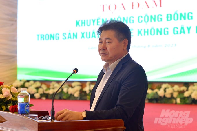 Mr. Le Quoc Thanh, Director of the National Agricultural Promotion Center, believes that the EUDR regulation is the EU 'yellow card' on land and must be followed to ensure compliance. Photo: Minh Hau.