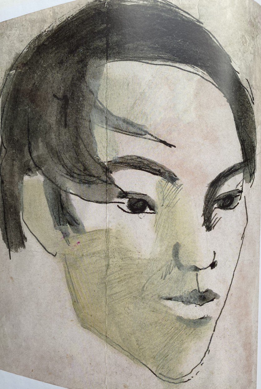 Nhà viết kịch Lưu Quang Vũ qua nét ký họa của Bùi Xuân Phái.