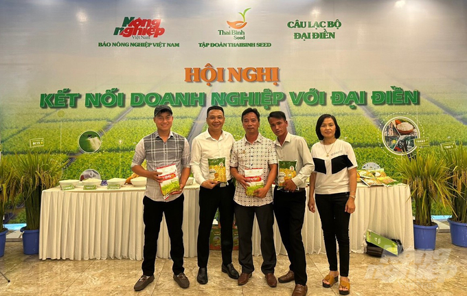 Các đại điền tiêu biểu của Thái Bình tại sự kiện Kết nối doanh nghiệp với Đại điền do Báo Nông nghiệp Việt Nam, Tập đoàn ThaibinhSeed và Câu lạc bộ Đại điền tổ chức. Ảnh: BTC.