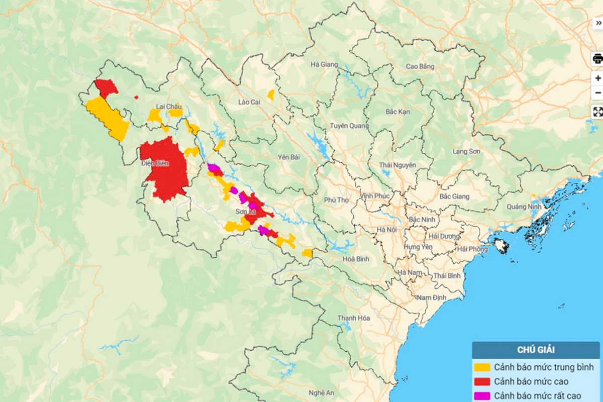 Cảnh báo lũ quét, sạt lở đất ở các tỉnh Lai Châu, Điện Biên, Sơn La