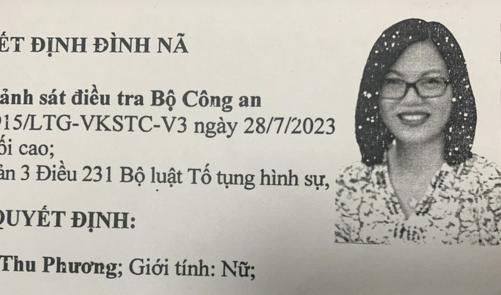 Nguyễn Thị Thu Phương, trưởng bộ phận thư ký AIC đã về nước đầu thú.