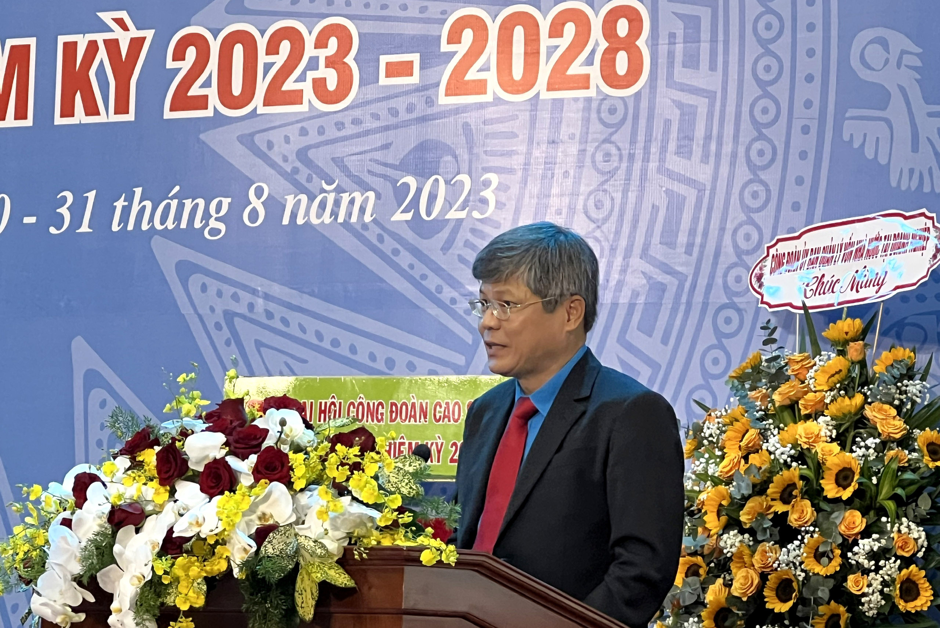 Ông Trần Công Kha, Chủ tịch HĐQT VRG khẳng định những kết quả đáng tự hào của Tập đoàn có sự đóng góp quan trọng của công đoàn cao su các cấp.