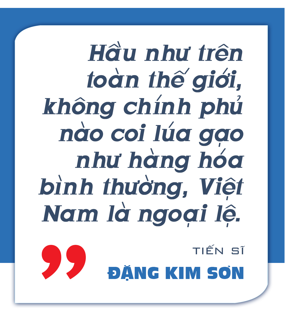 Tiến sĩ Đặng Kim Sơn và lúa gạo Việt Nam