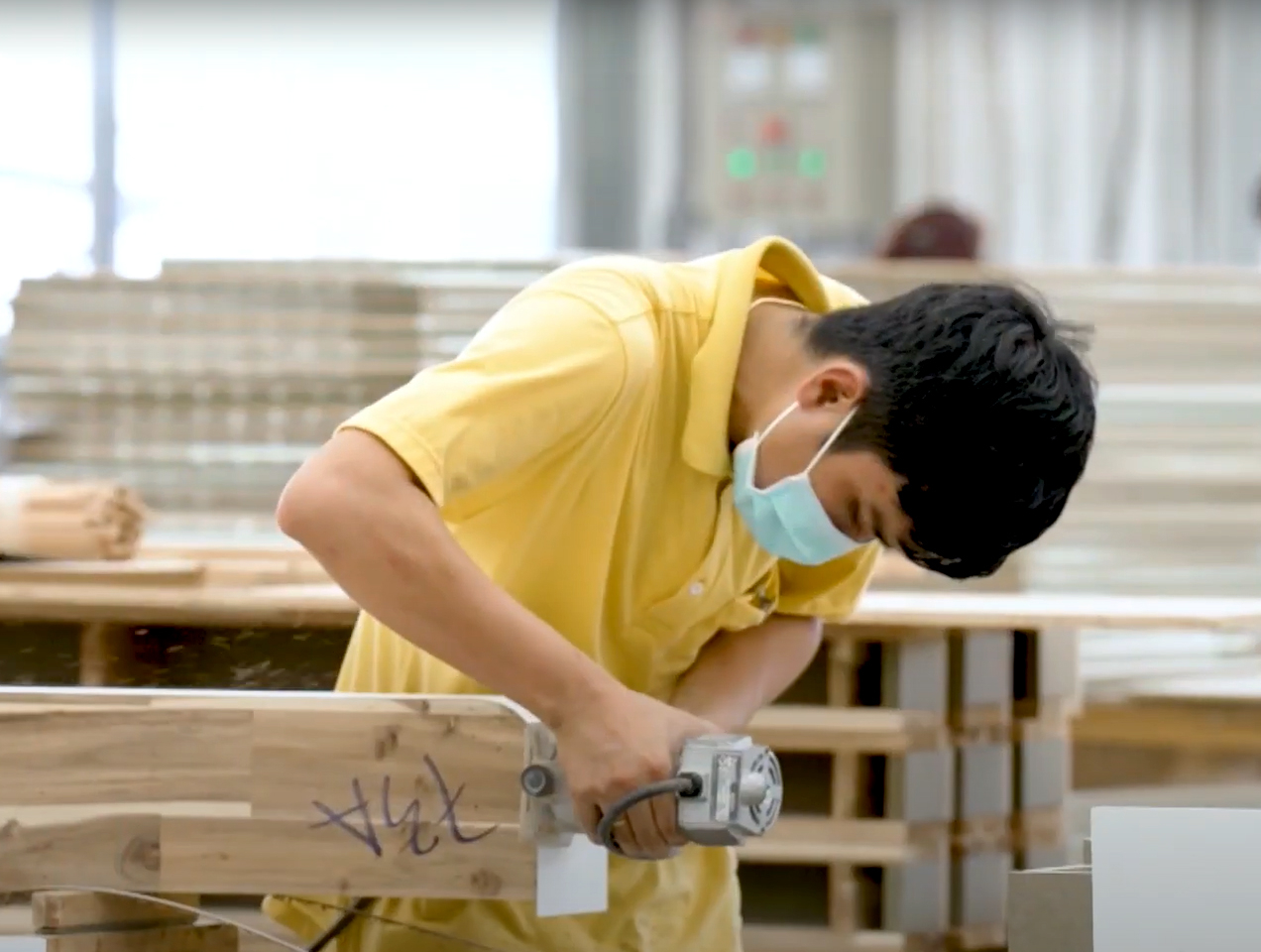 Production of wooden furniture in Binh Duong province. Photo: Son Trang.