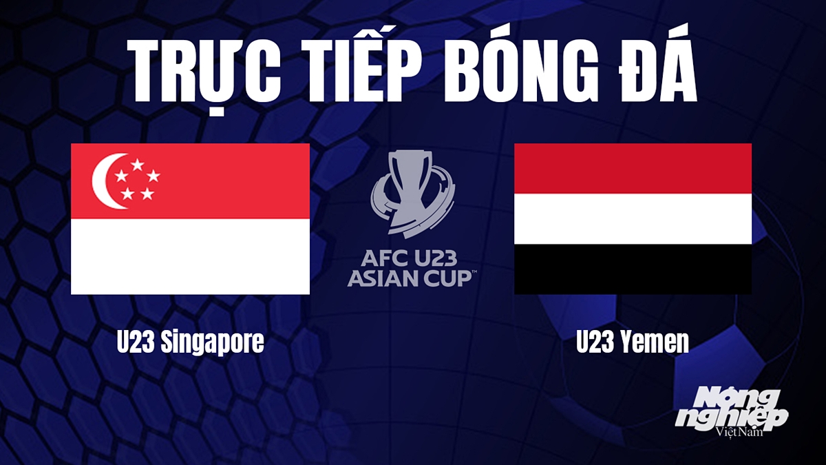 Trực tiếp bóng đá U23 Châu Á 2024 giữa Singapore vs Yemen hôm nay 6/9/2023