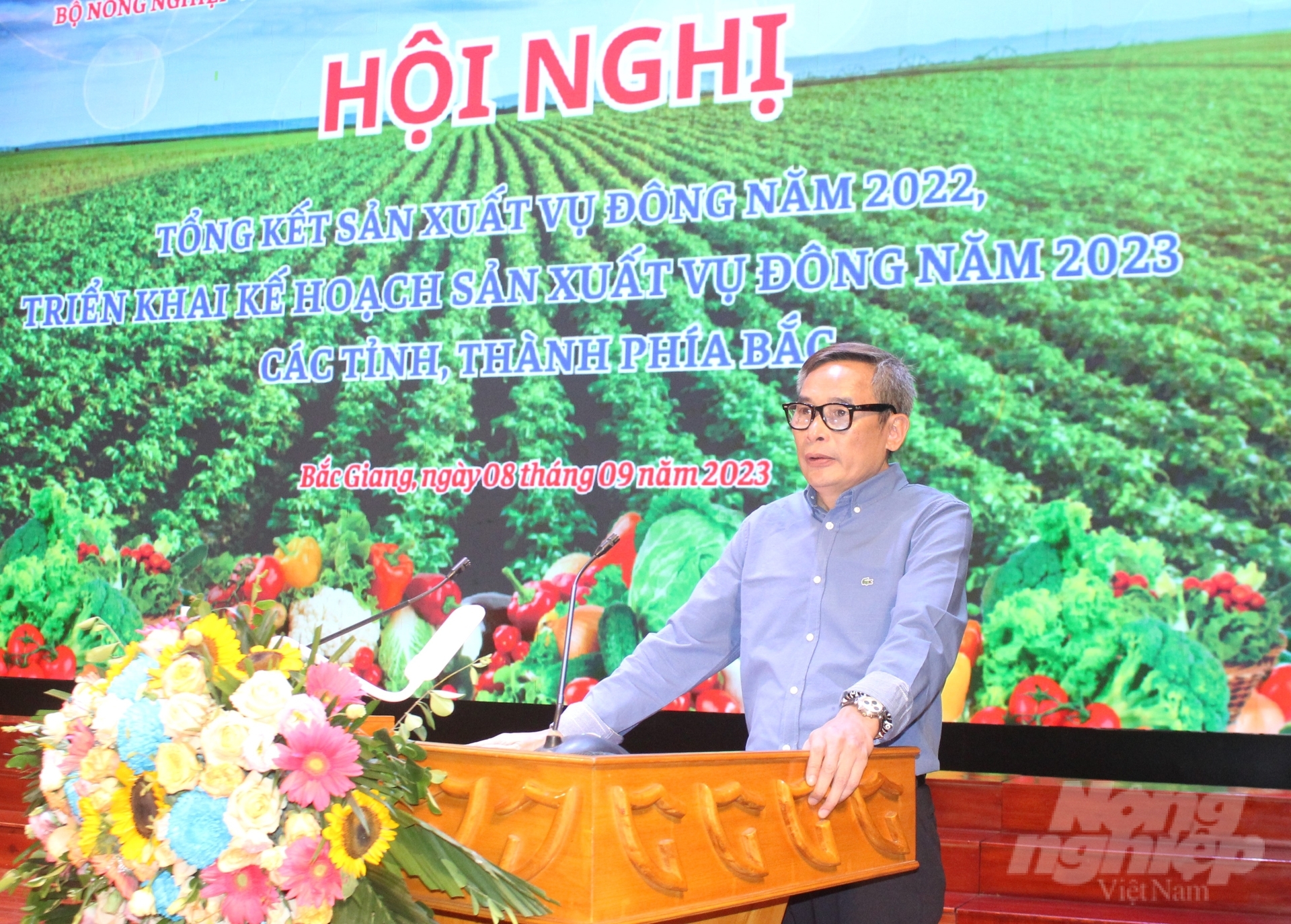 Ông Nguyễn Như Cường, Cục trưởng Cục Trồng trọt (Bộ NN-PTNT) đánh giá tổng quát về những kết quả đã đạt được trong vụ đông 2022. Ảnh: Trung Quân.