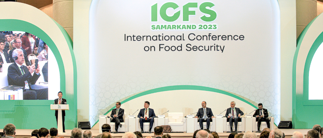 FAO Director-General Qu Dongyu delivered opening remarks at the International Conference on Food Security in Uzbekistan.