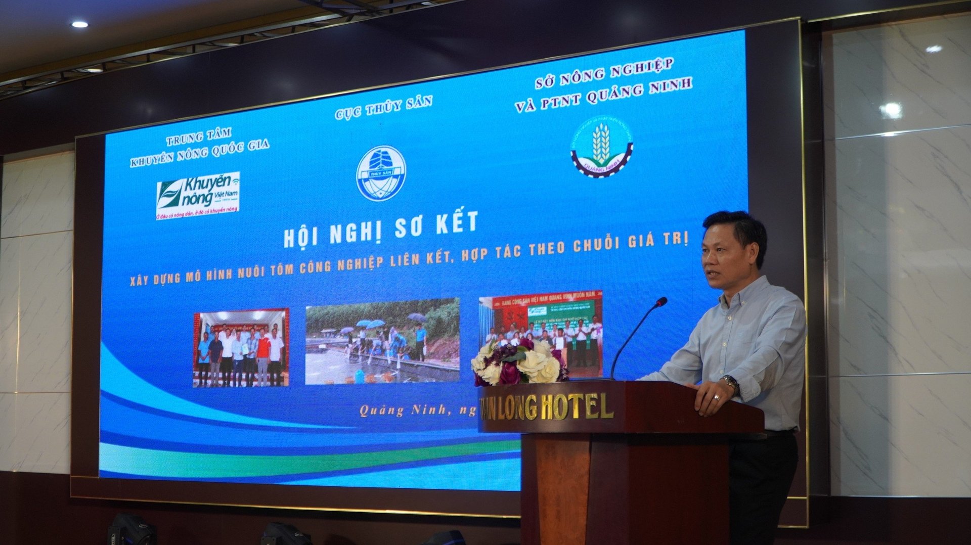 Ông Ngô Tất Thắng, Phó Giám đốc Sở NN-PTNT tỉnh Quảng Ninh, phát biểu tại hội nghị. Ảnh: Nguyễn Thành.