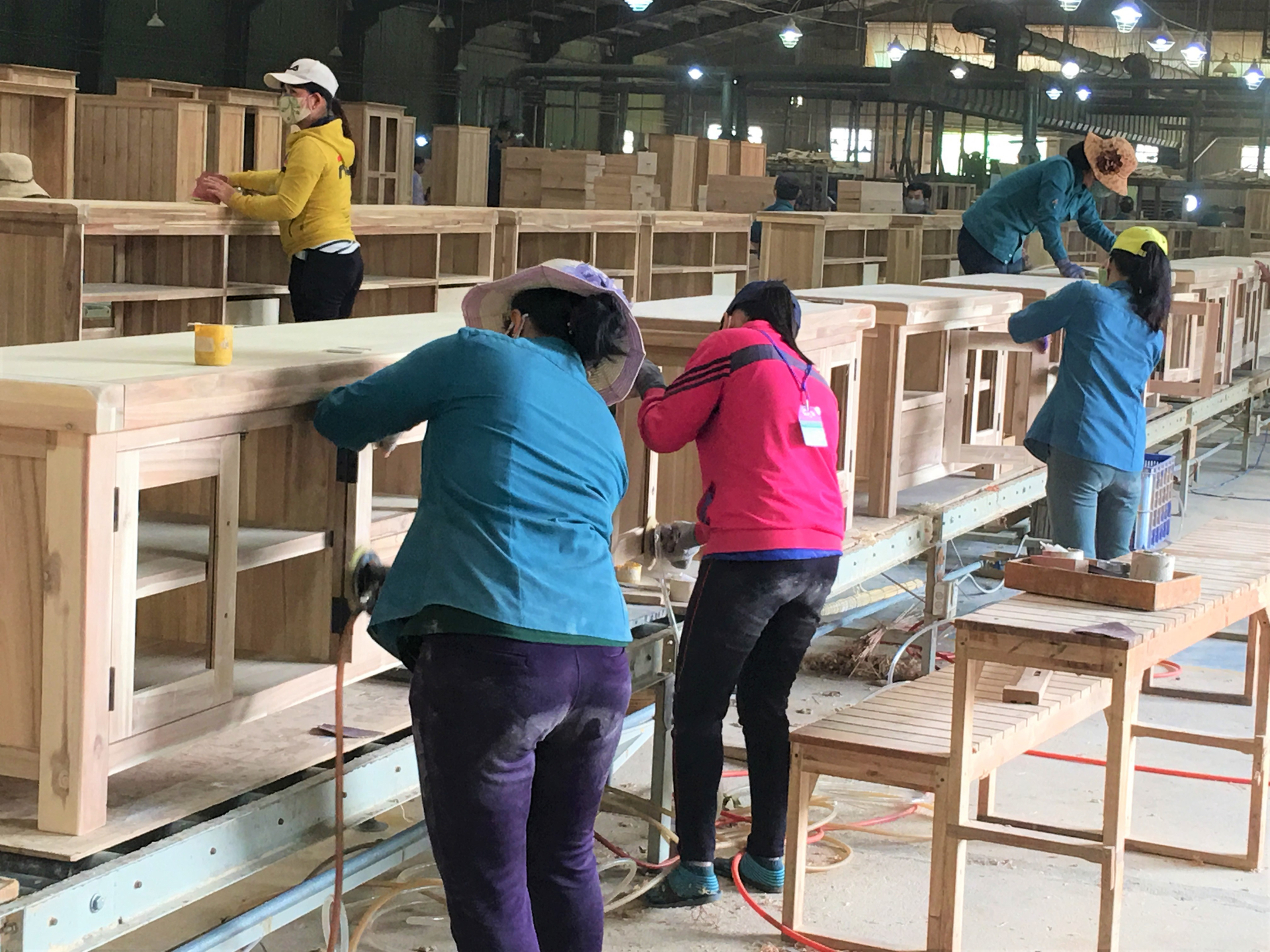 Binh Dinh currently has more than 140 export wood processing enterprises. Photo: V.D.T.
