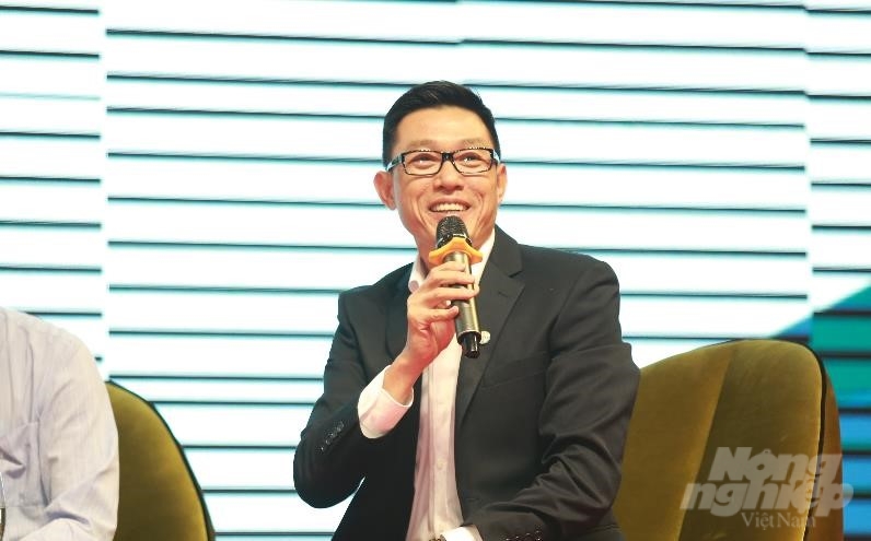 Ông Chu Việt Hà, Giám đốc nhánh Khoa học cây trồng của Công ty Bayer Việt Nam chia sẻ về mục tiêu của dự án Forward Farming. Ảnh: Hồ Thảo.