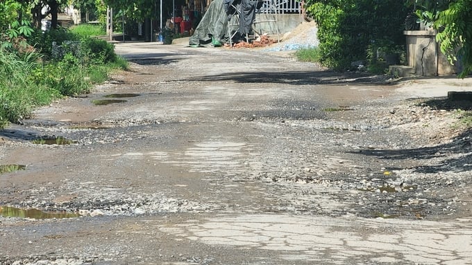 Hạ tầng đường giao thông nông thôn ở xã Tây Hưng đang thuộc nhóm kém nhất của huyện Tiên Lãng. Ảnh: Đinh Mười.