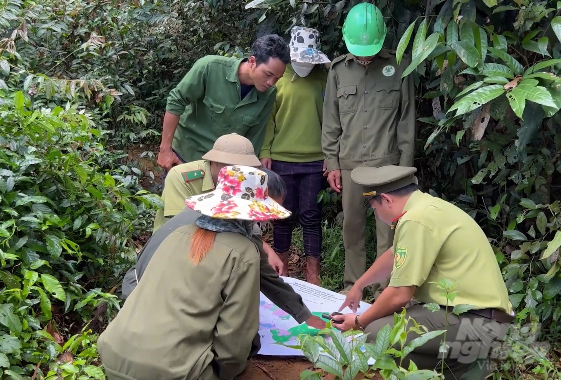 People living near the forest and rangers coordinate to patrol and protect the forest. Photo: Hong Thuy.