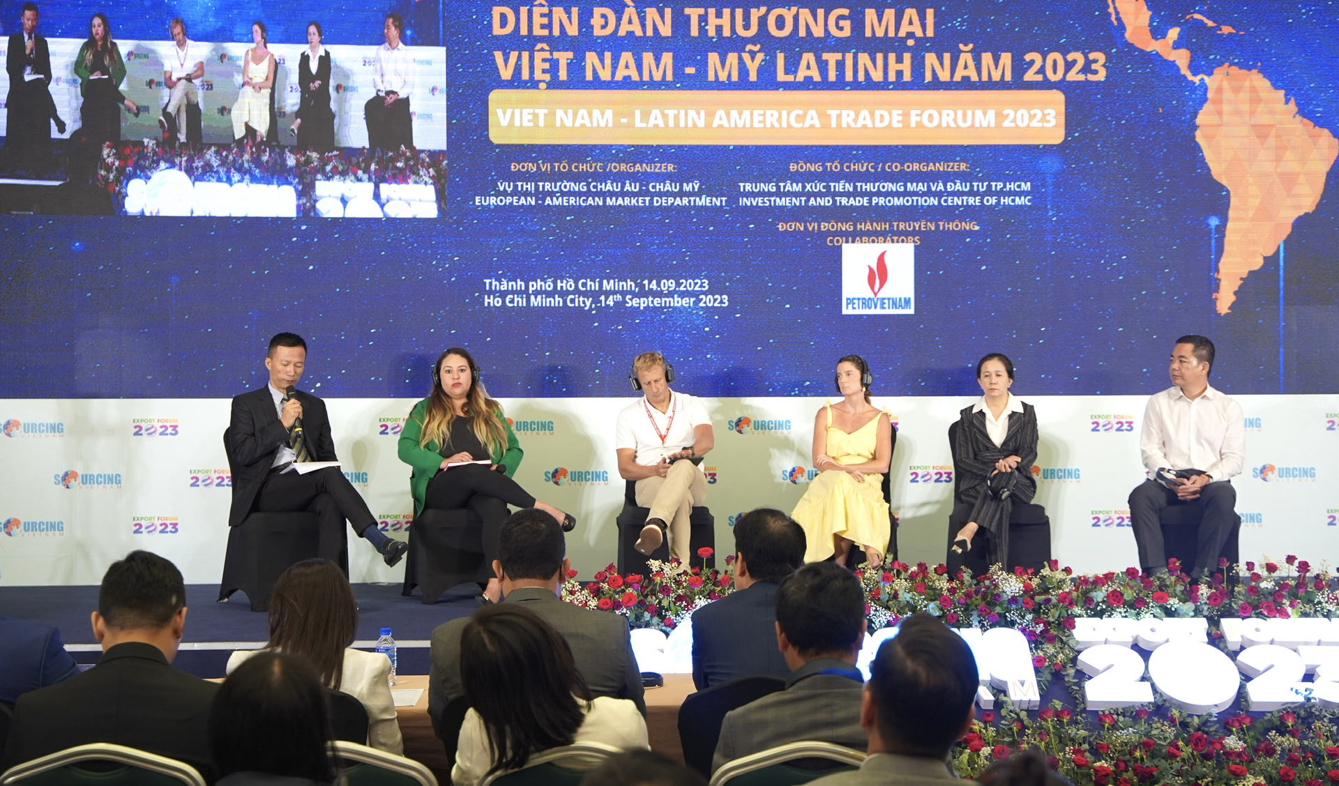 Diễn đàn thương mại Việt Nam - Mỹ Latinh năm 2023 do Bộ Công thương tổ chức tại TP.HCM. Ảnh: Đặng Tuấn Anh.