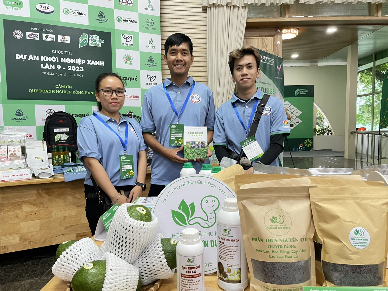 The GC PLUS circular agriculture project (Ninh Thuan) of the group Le Minh Vuong, Nguyen Thi Tuyet Van Linh, and Nguyen Cong Tien, continues to enter the final round. Photo: Tran Quynh.