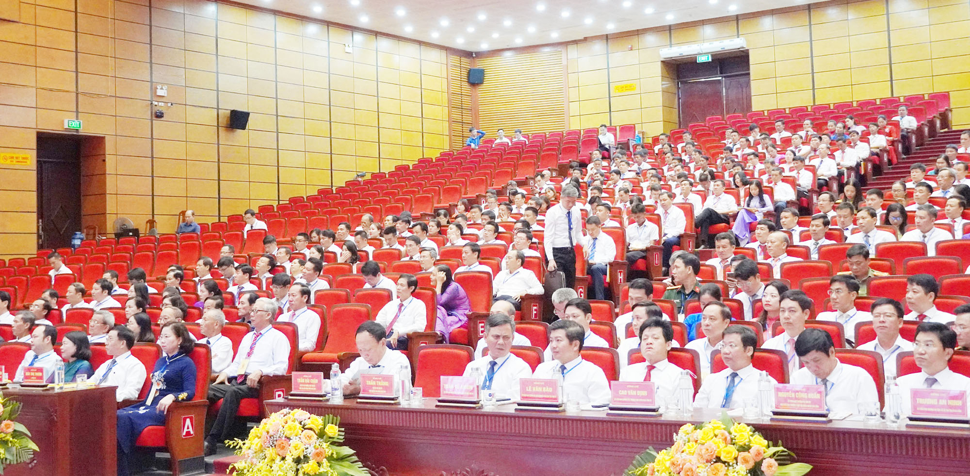 Đại hội đại biểu Hội Nông dân tỉnh Quảng Bình lần thứ XI, nhiệm kỳ 2023-2028, có 254 đại biểu chính thức. Ảnh: P. Phương.