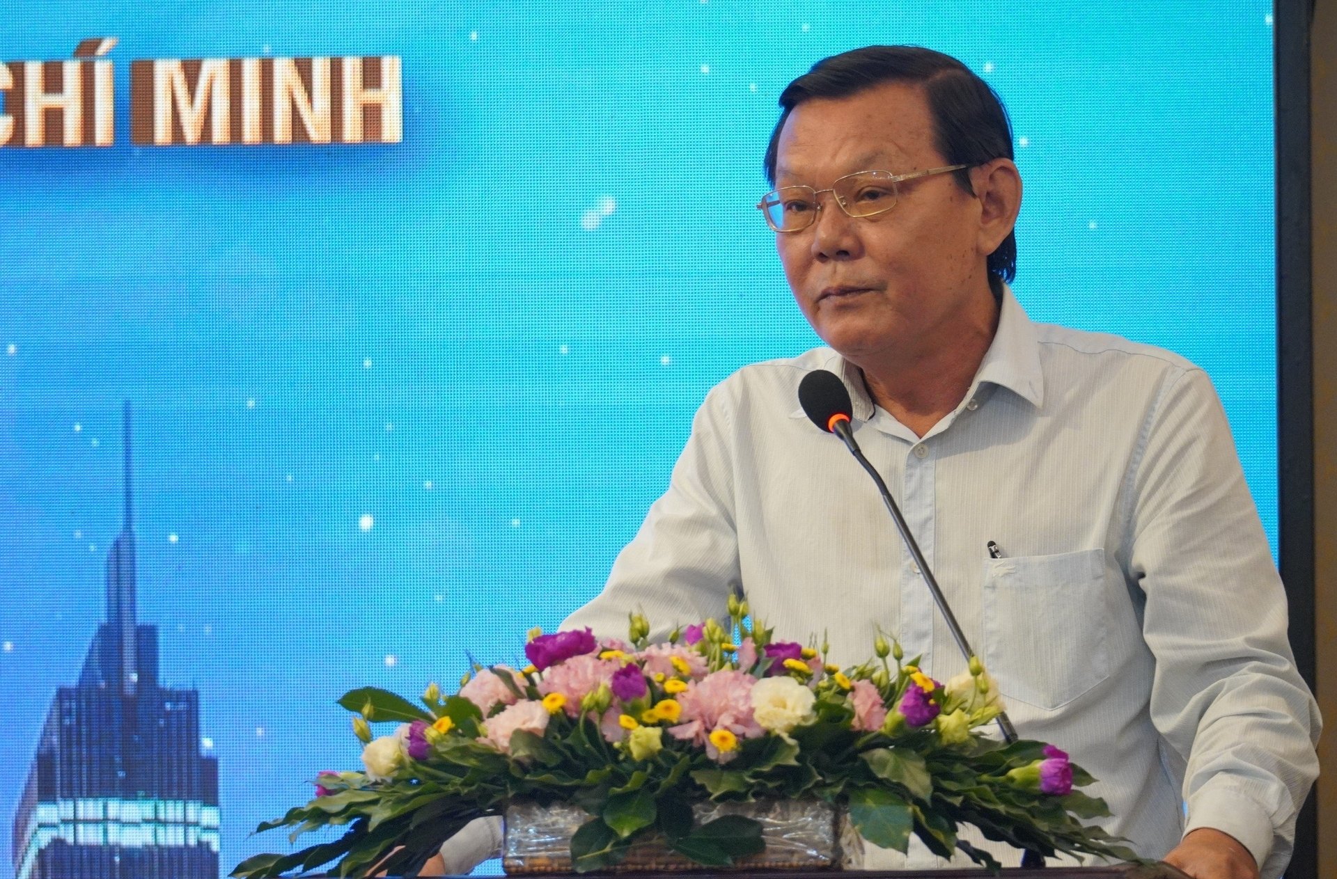 Ông Nguyễn Tấn Phong, Chủ tịch Hội Nhà báo TP.HCM. Ảnh: Nguyễn Thủy.