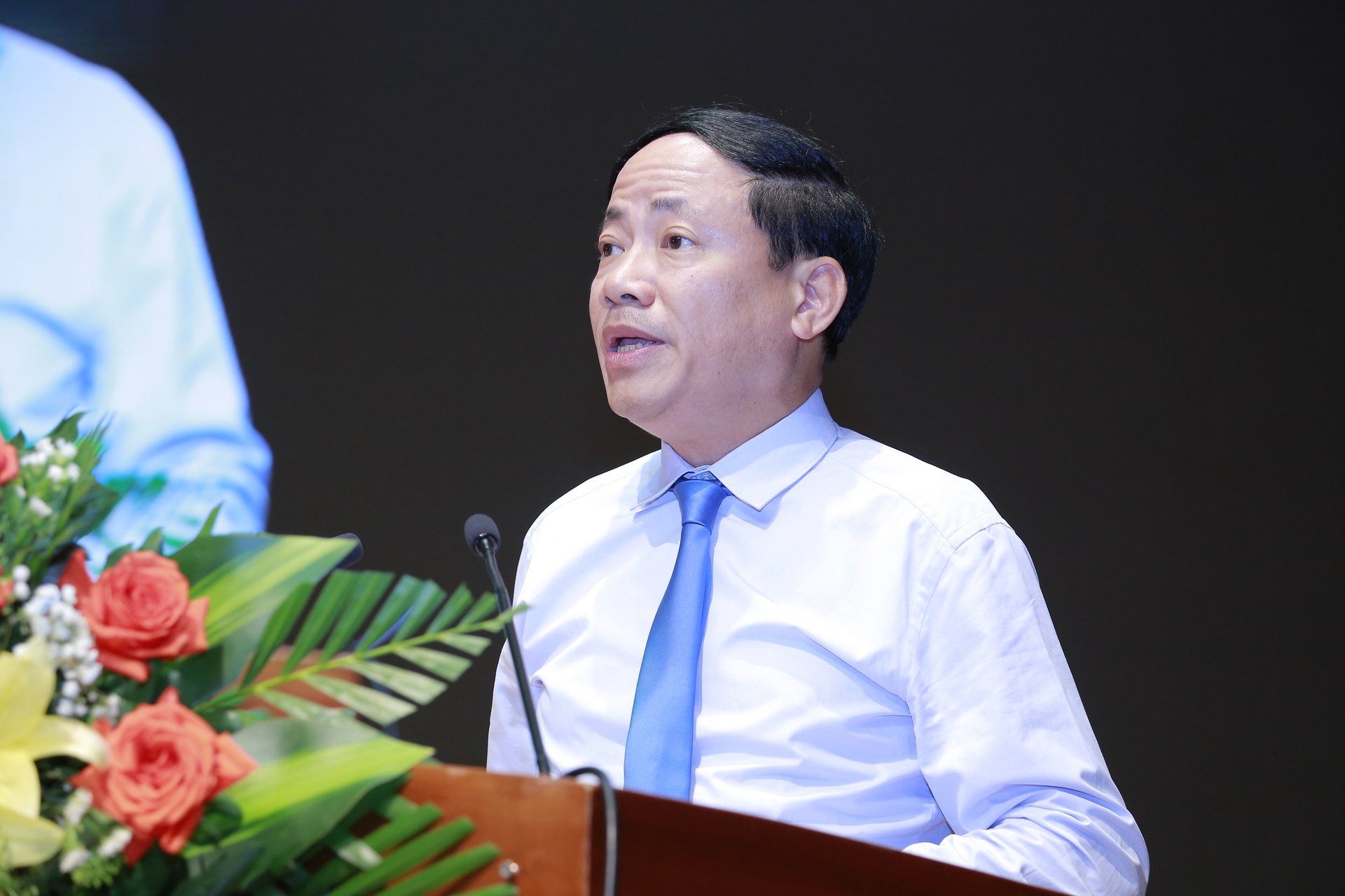 Ông Phạm Anh Tuấn, Chủ tịch UBND tỉnh Bình Định, phát biểu tại hội thảo. Ảnh: Đ.T.