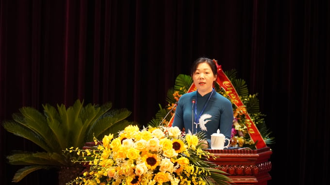 Bà Nguyễn Thị Lệ Tuyết được bầu tái cử giữ chức vụ Chủ tịch Hội Nông dân tỉnh Bắc Ninh khóa X. Ảnh: HH.