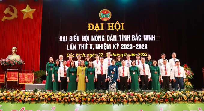 Đại hội bầu 27 đồng chí vào Ban Chấp hành Hội Nông dân tỉnh Bắc Ninh khóa X, nhiệm kỳ 2023 - 2028. Ảnh: HH. 
