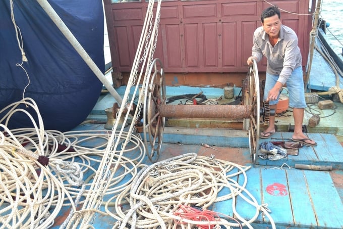 Quang Nam province currently has 185 vessels registered for fishing by pounding rakes. Photo: L.K.